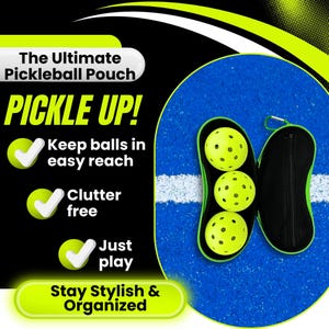 Pickleball Ballhalter Geschenk – Ballboy ™ Clip-On Bag oder Zaunzubehör – Für 3 Bälle Bild 5