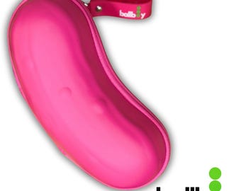 Soporte rosa para pelotas de pickleball – BallBoy™ con capacidad para 3 pelotas y mosquetón. Accesorio para bolsa de cancha.