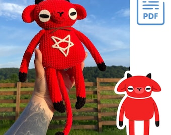 Demon - Crochet Pattern. Baphomet, Devil, Lucifer