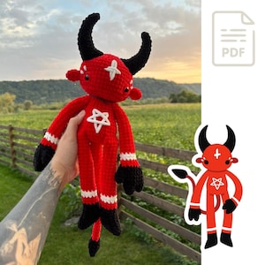 Big Demon - Crochet Pattern. Devil, Lucifer