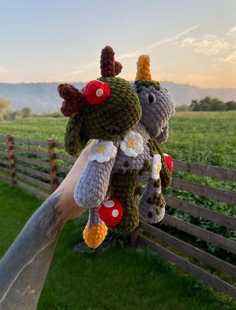 Twoheaded Forest Monster Crochet Pattern. Etsy Australia