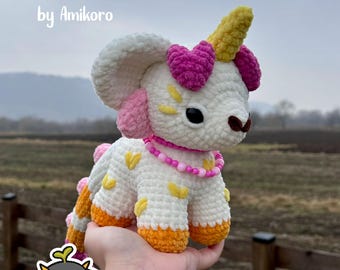 Monster with a Heart - Crochet Pattern. Romantic Toy. Plush Love