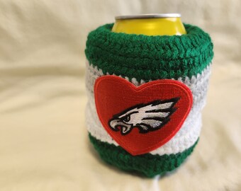 NFL TEAMS Coozie Mitten, Beer Mitten, Coffee Coozie, Crochet Mitten, Gifts for Him, Gifts for Her, Drink Coozie