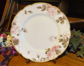French Limoges Haviland & Co Pink Roses Pattern 9.5