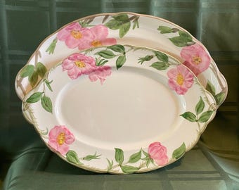 2 Franciscan &#39;Desert Rose&#39; Oval Service Platters Made in England