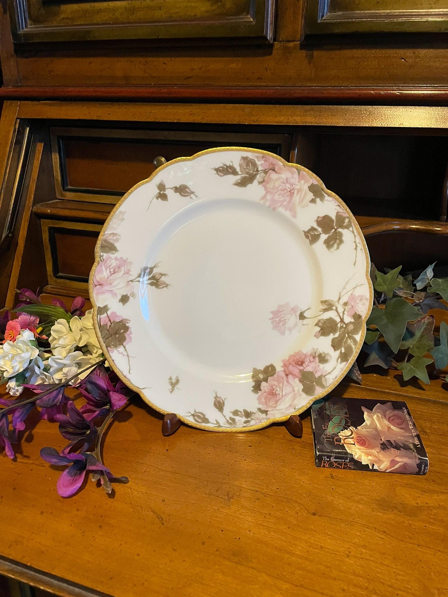 French Limoges Haviland & Co Pink Roses Pattern 9.5