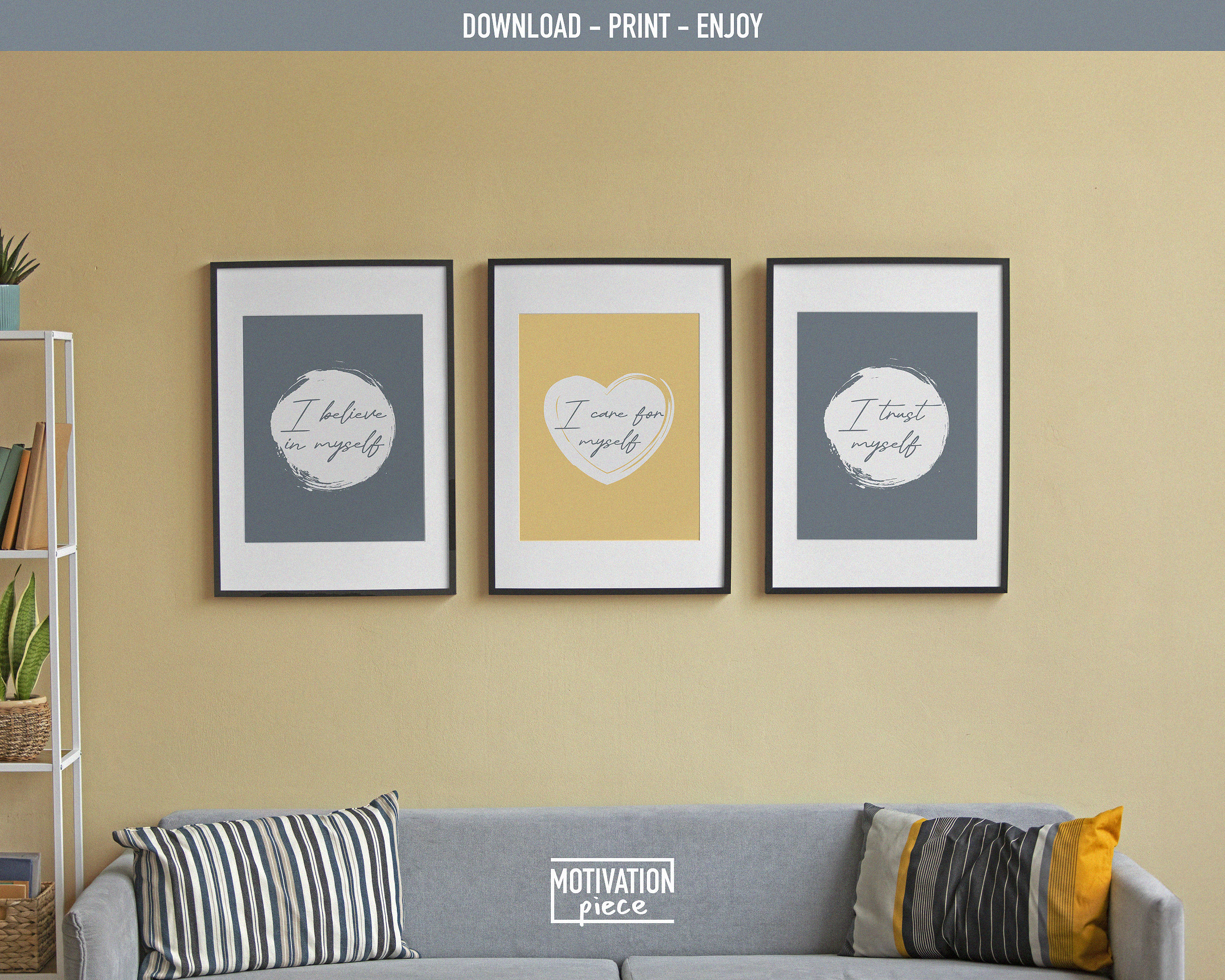 Set of 3 Motivating Quote Poster Inspiring Sayings Downloadable Wall ...