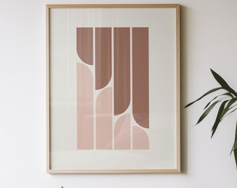 Abstrakcyjny wydruk artystyczny „Mocha Cream”: nowoczesny wystrój domu (pobranie cyfrowe)