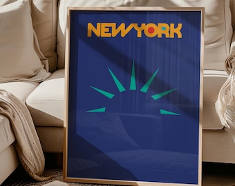 Statua Wolności – wydruk: Minimalistyczna sztuka Nowego Jorku (pobranie cyfrowe)