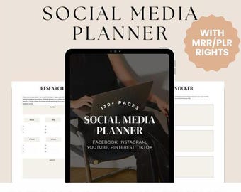 Master Resell Rights Canva Social Media Planner Instagram & Facebook Templates Editable MRR Templates for Entrepreneurs PLR Digital Download