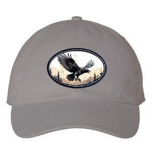 Flying RAVEN Bio-Washed Classic Dad Hat with Oval Leather Patch
