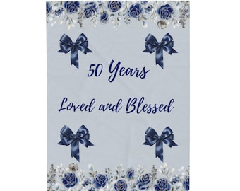 Customized Year Milestone Birthday Blanket, 90th 80th 70th 60th 50th Birthday Mom Gift, Gift for Grandma, Christian Mom Gift, Unique Gift