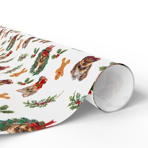 Yorkie Christmas Wrapping Paper, Yorkshire Terrier Holiday Gift Wrap, Dog Lover Holiday Gift Wrap Roll, Christmas Gift, Party Supplies Decor image 10