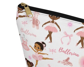 Bolsa de acessórios para bailarina preta: bolsa de maquiagem para dança, presente para meninas