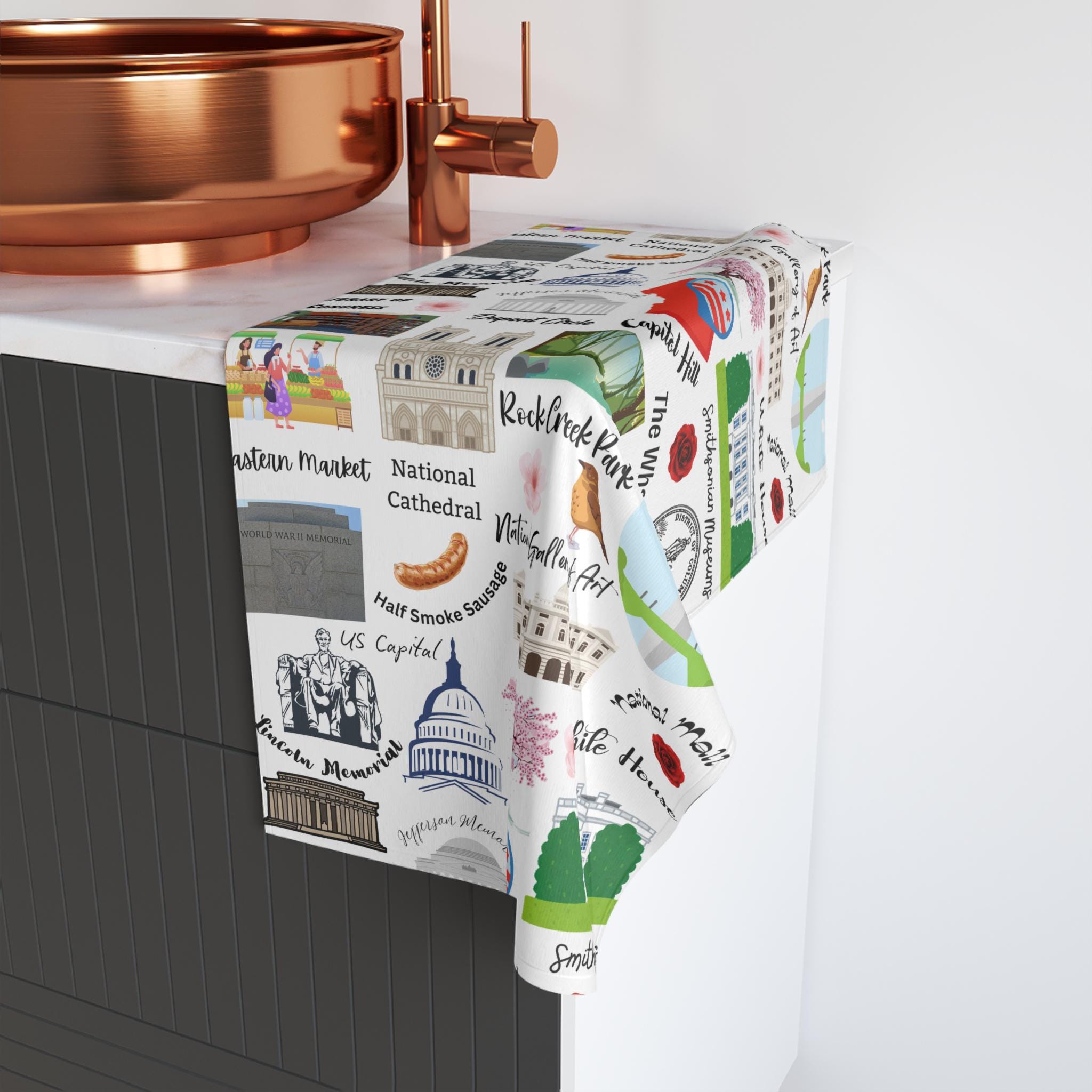 Essuie-mains DC : Déco Pour La Cuisine Et La Salle De Bain Du District De Columbia - France