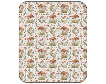 Mushroom Cottagecore picknickdeken, vintage campingconcert picknickmat, waterbestendig reisstrand picknickdeken, natuurprintliefhebber