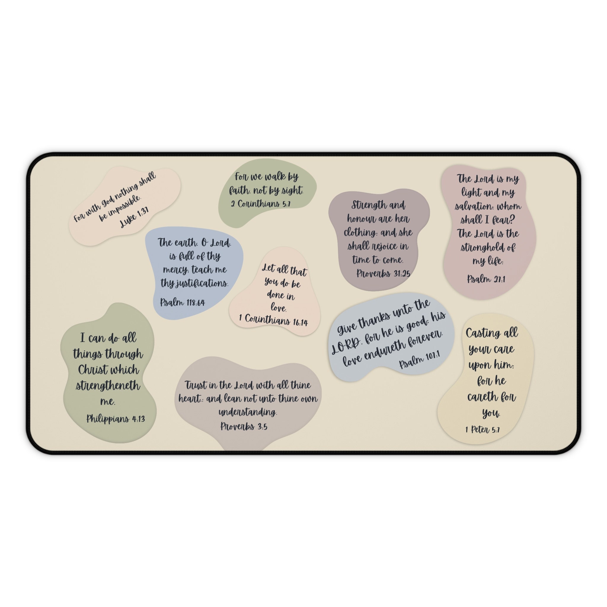 Bible Verse Desk Mat: Inspirational Christian Gift - Etsy