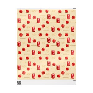Ruby Red 40th Anniversary Wrapping Paper: Glossy Gift Wrap