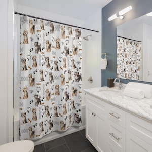 Havanese Lover Shower Curtain, Pet Parent Bathroom Home Decor, Dog Mom Birthday Housewarming Hostess Gift, Animal Lover Decoration