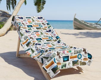 South Dakota Themed Beach Towel, State Pride Travel Birthday Gift