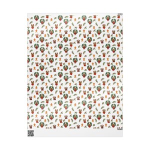 Yorkie Christmas Wrapping Paper, Yorkshire Terrier Holiday Gift Wrap, Dog Lover Holiday Gift Wrap Roll, Christmas Gift, Party Supplies Decor image 4