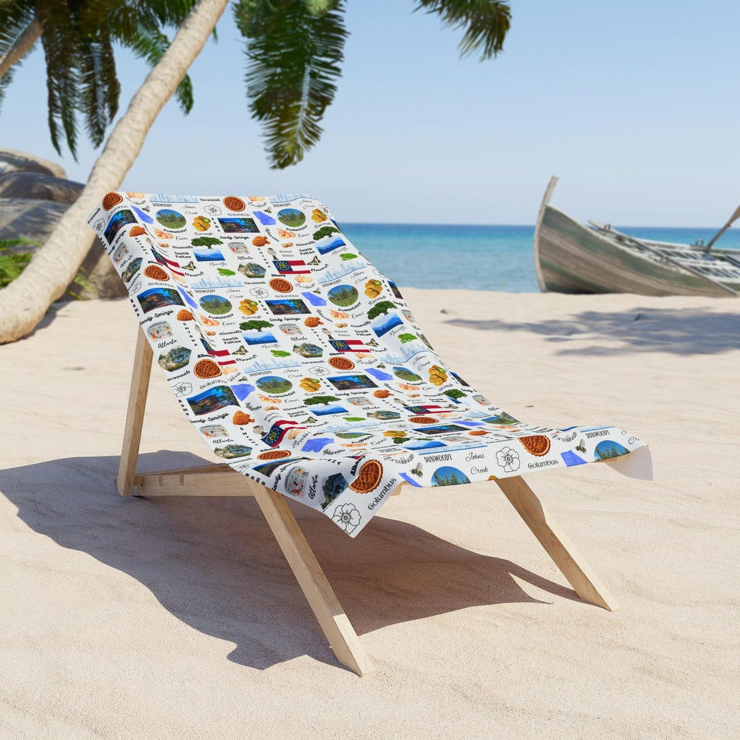 こーじタチカワ◆バーチカル◆W4100×H2000◆Z-2506BL21 Georgia Peach State Beach Towel: Southern Charm Poolside - Etsy