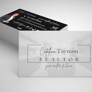 Realtor Business Card, Real Estate Business Card Template, Realtor Business Card | INSTANT CANVA DOWNLOAD