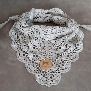 Women&#39;s lace headband with linen triangle scarf for women, hair accessories, linen scarf, handmade cute headband, natural linen color