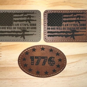Laser Engraved Leather Hat Patches