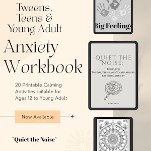 Anxiety Workbook for Teens or Young Adults Quiet the Noise: 20 Coping Skills Activities |Digital Mental Health Resource for Tweens, Teens