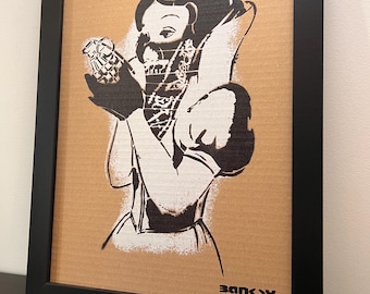 Banksy (después) - Obra de arte MUY RARA, edición limitada de solo 20. Marco negro.
