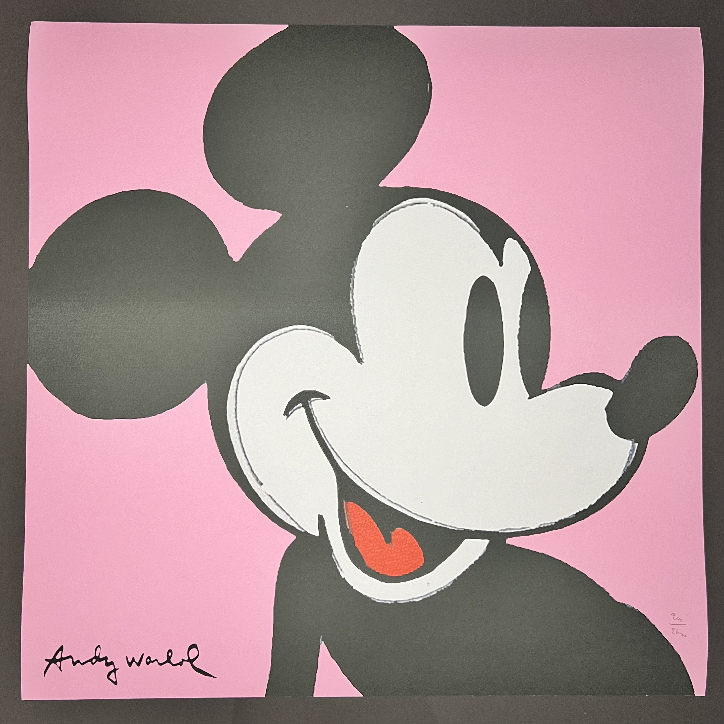 アンディ・ウォーホル：素晴らしいリトグラフ、60 x 60 cm、手書きの