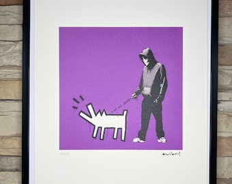 BANKSY: Framed lithograph. Limited edition with certificate, hand-numbered out of 150 copies.