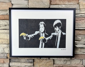 BANKSY: Framed lithograph. Limited edition with certificate, hand-numbered out of 150 copies.