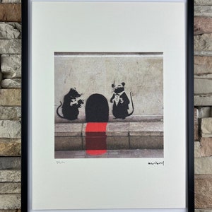 BANKSY: Framed lithograph. Limited edition with certificate, hand-numbered out of 150 copies.