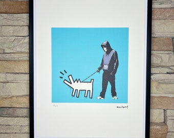 BANKSY: Framed lithograph. Limited edition with certificate, hand-numbered out of 150 copies.
