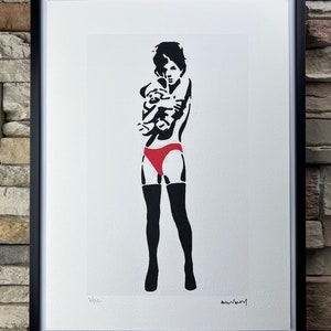 BANKSY: Framed lithograph. Limited edition with certificate, hand-numbered out of 150 copies.