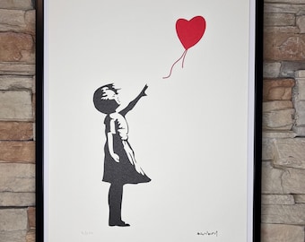 BANKSY: Framed lithograph. Limited edition with certificate, hand-numbered out of 150 copies.