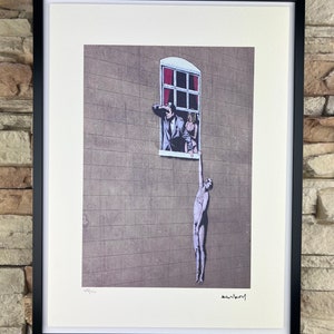 BANKSY: Framed lithograph. Limited edition with certificate, hand-numbered out of 150 copies.