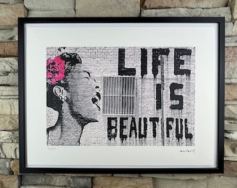 BANKSY: Framed lithograph. Limited edition with certificate, hand-numbered out of 150 copies.