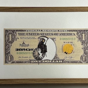 BANKSY (nachher): Gerahmte Notiz – Sammelausgabe