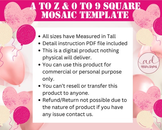 Marquee Letters, Mosaic Templates, Mosaic From Balloons Template, Mosaic Alphabet, Mosaic Numbers, Numbers Balloon Mosaic Template