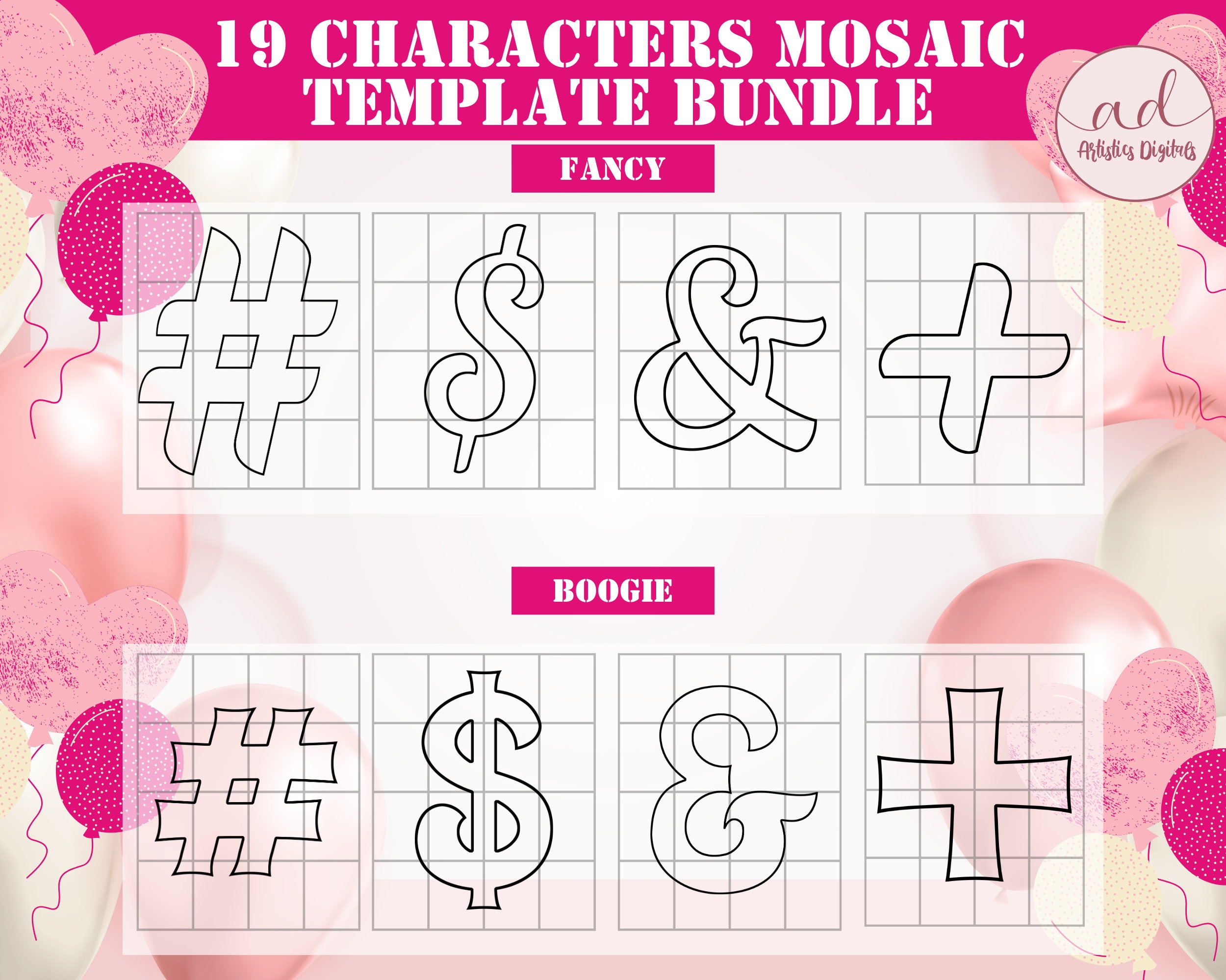 Marquee Sign, Mosaic Templates, Mosaic From Balloons Template, Balloon ...