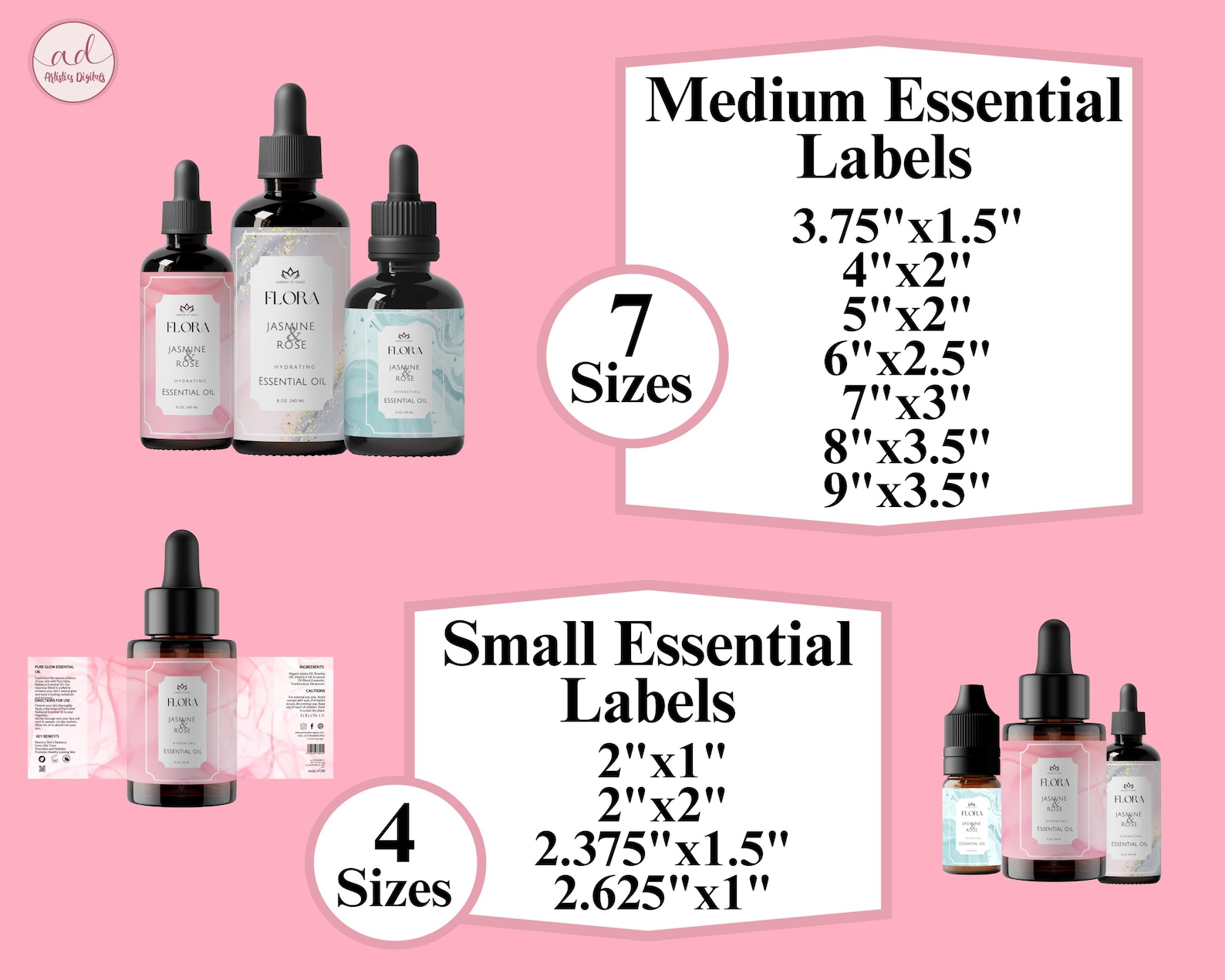 Editable Cosmetic Label Templates, Stylish Cosmetic Product Label ...
