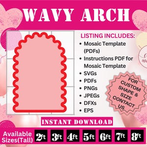 Birthday chiara Arch Backdrop prop template, diy wedding backdrop arch prop Mosaic Template, Chiara Wall Backdrop, Ripple Backdrop, Arch Svg