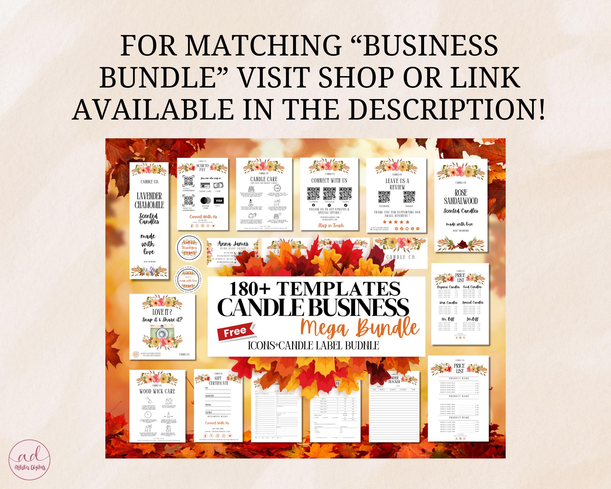 Editable Candle Price List Template, Candle Price List, Small Business ...