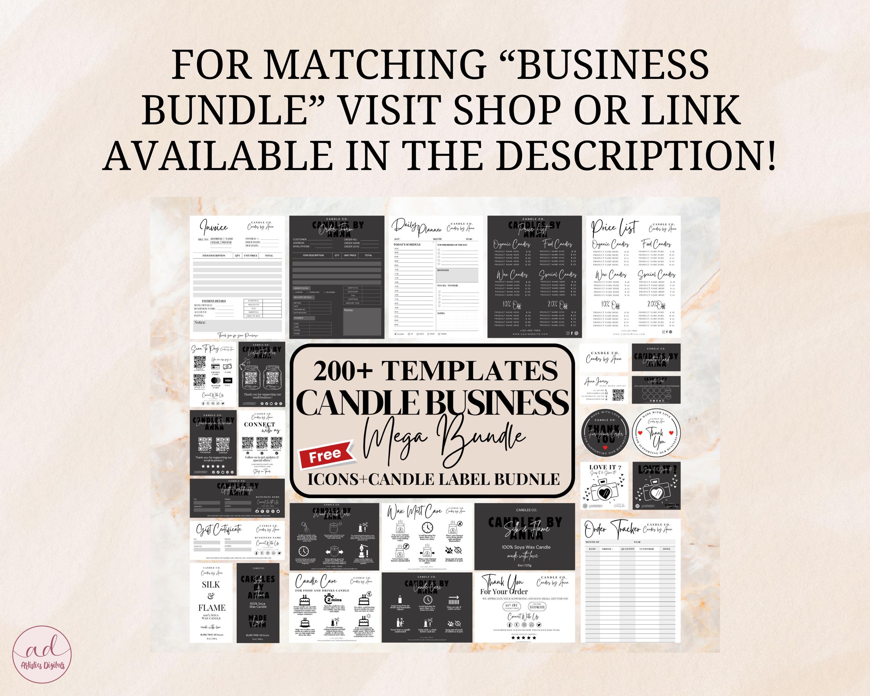 Editable Candle Price List Template, Candle Price List, Small Business ...