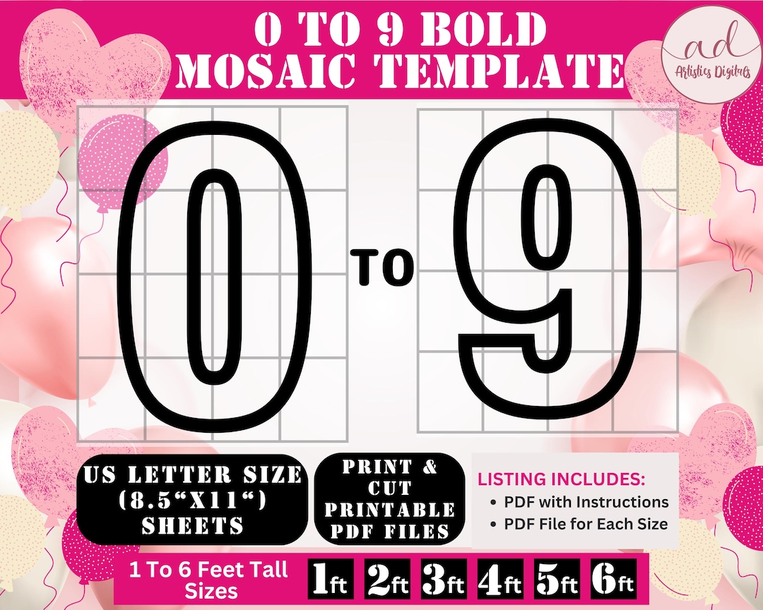 All Marquee Numbers Template Number Mosaic Template Mosaic From All Marquee Numbers Template Number Mosaic Template Mosaic From