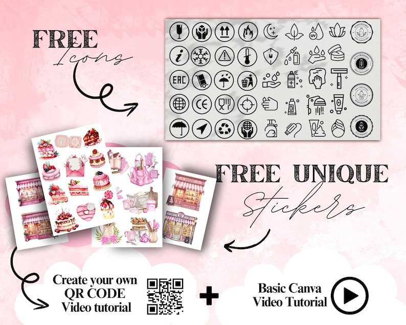 Editable Cake Business Templates Bundle, Home Bakery Business Templates Bundle, Cake Care Cards, Cake Cutting Guide, Cake Care Instruction