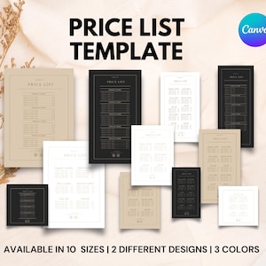 Editable Candle Price List Template, Candle Price List, Small Business Menu Card, Printable Price Sheet, Price List Flyer, Candle Menu List